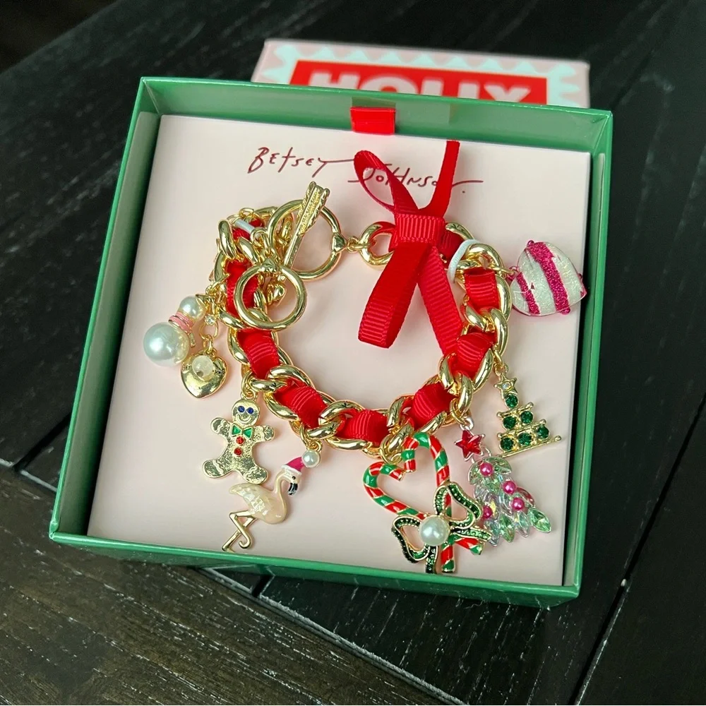 Betsey Johnson Festive Holiday Charm Bracelet - Picture 3 of 7